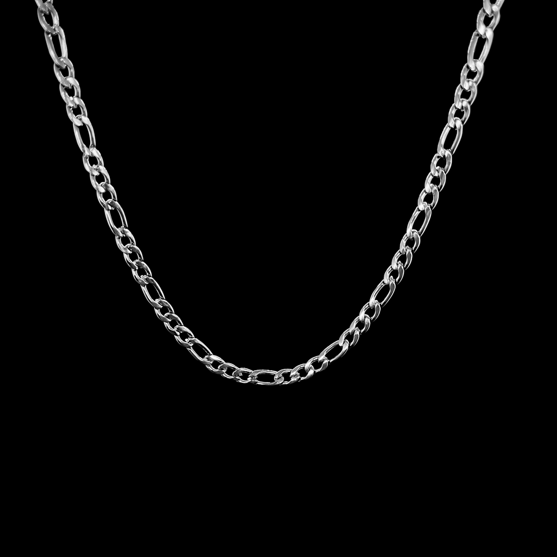 Figaro chain link detail — Steelixe stainless steel necklace