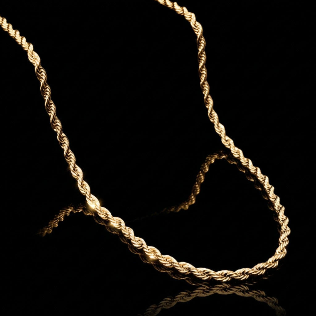 Rope Chain necklace in gold — waterproof necklace for men Egypt | Steelixe