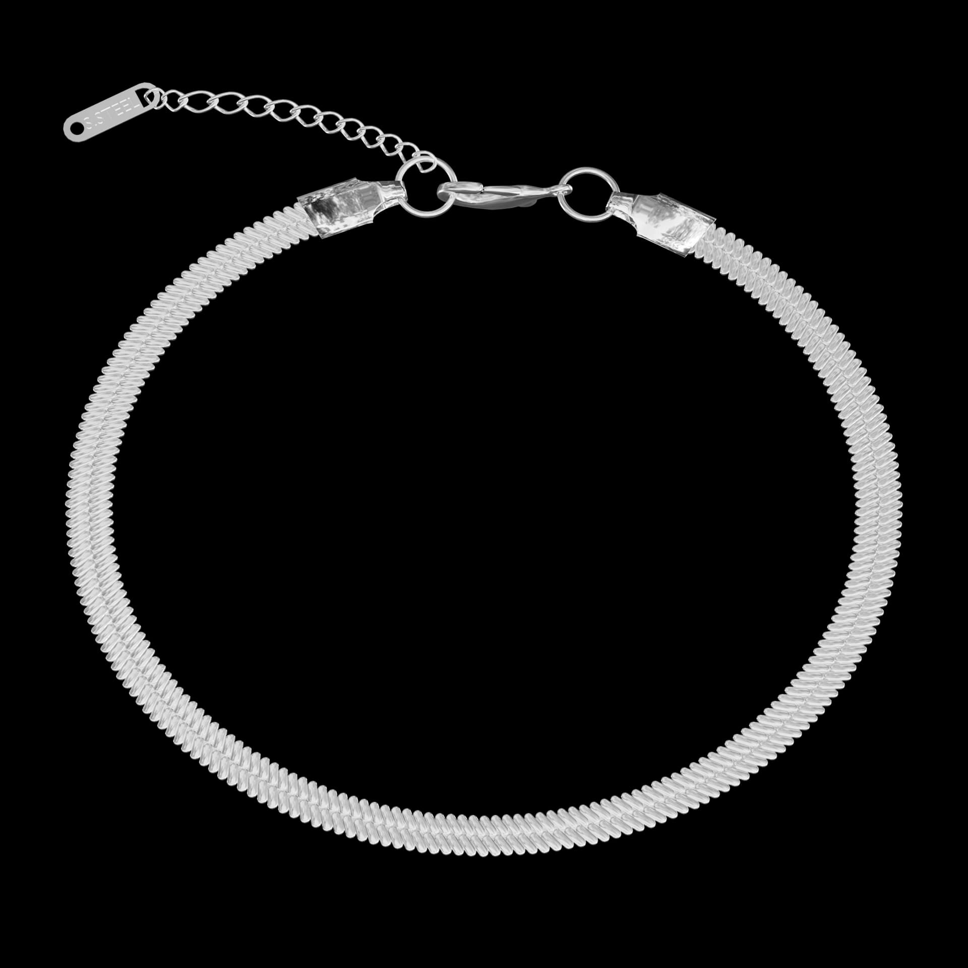 Flat Serpentine Bracelet in 18k gold-plated steel — main product photo | Steelixe