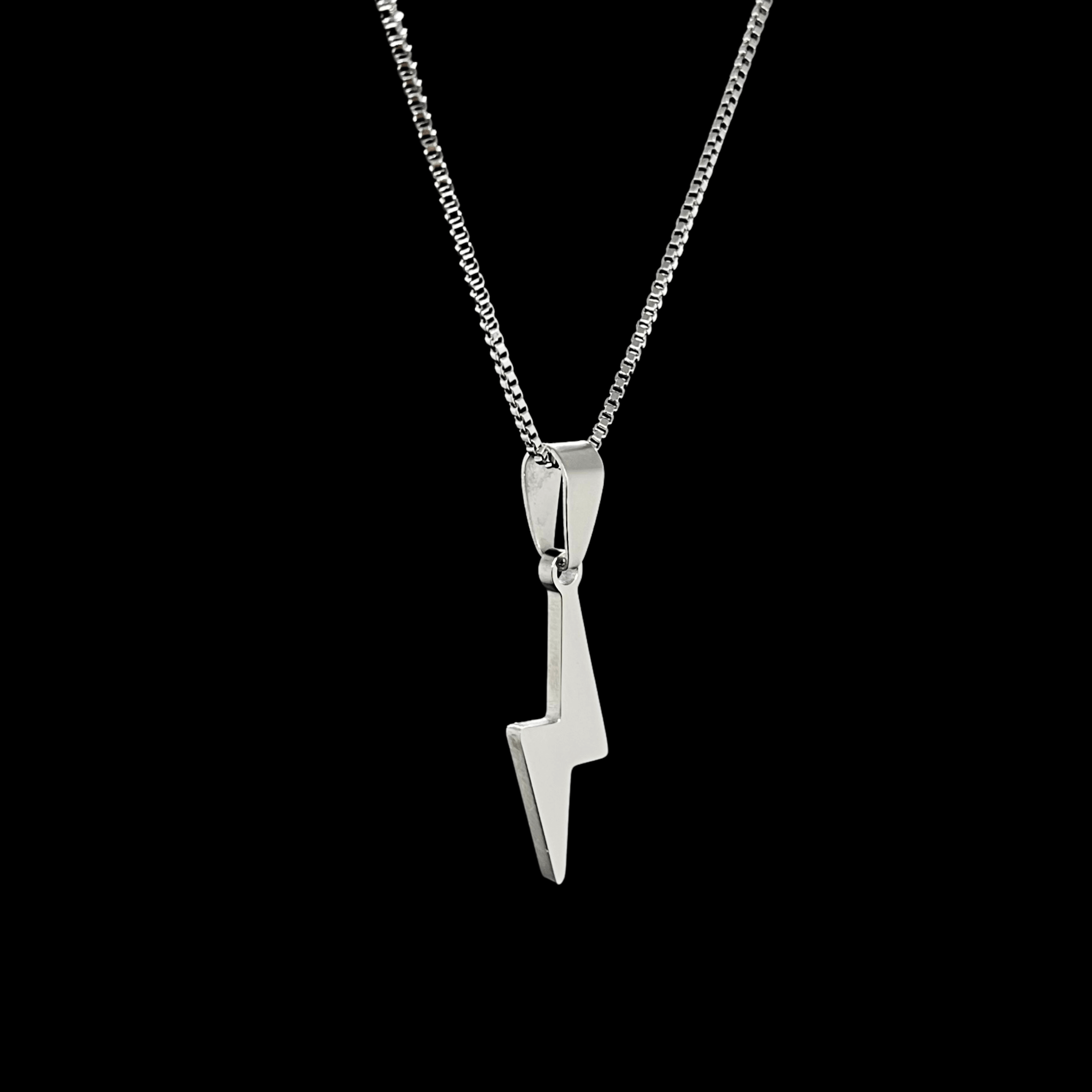 Lightning Bolt Necklace pendant — main product photo | Steelixe