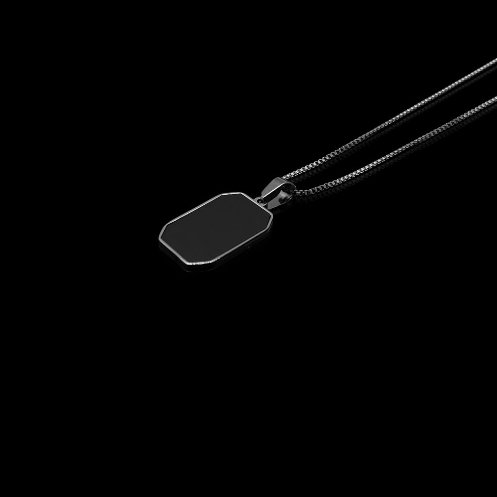 Onyx Majesté Necklace silver-chain review — black necklace for men | Steelixe
