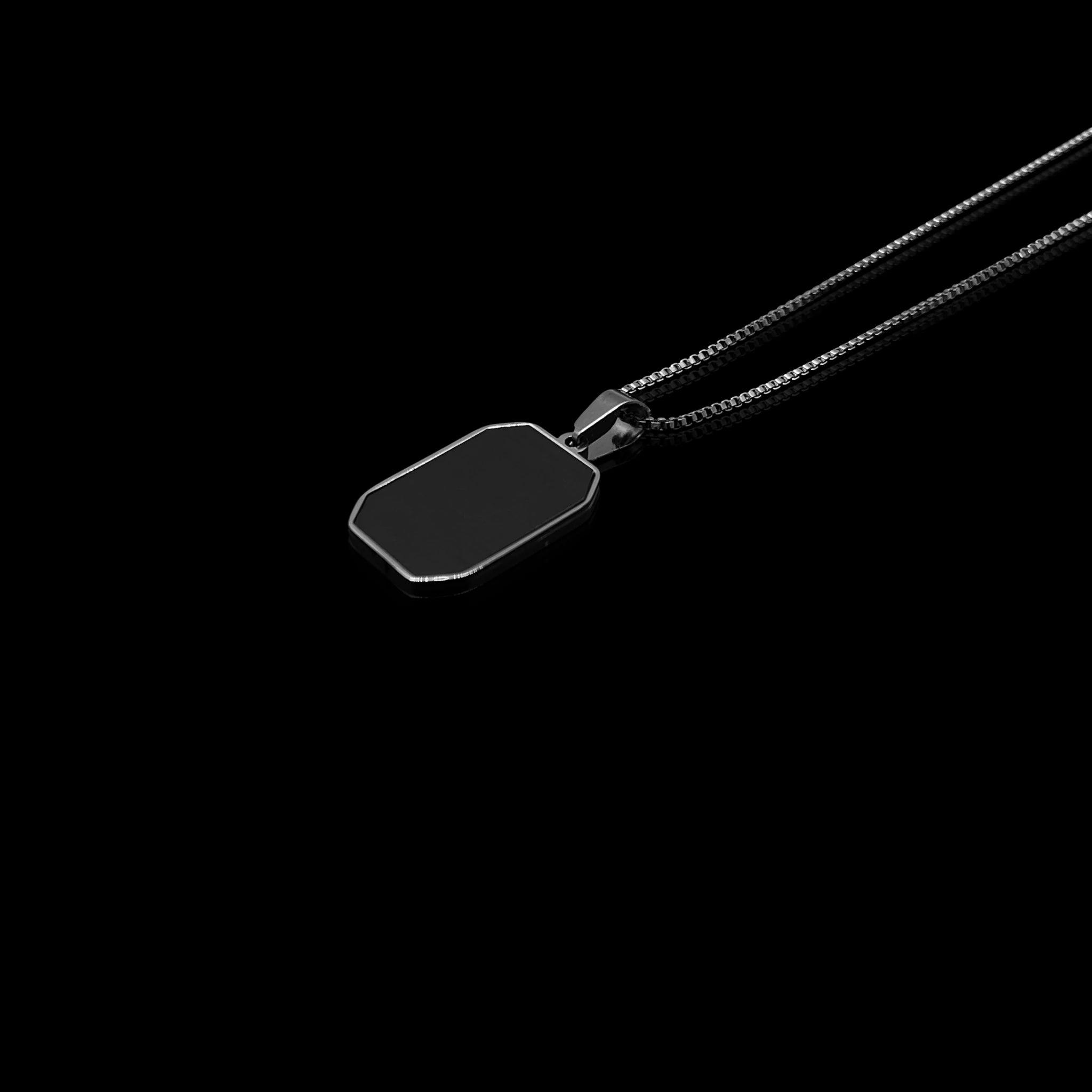 Onyx Majesté Necklace silver-chain review — black necklace for men | Steelixe