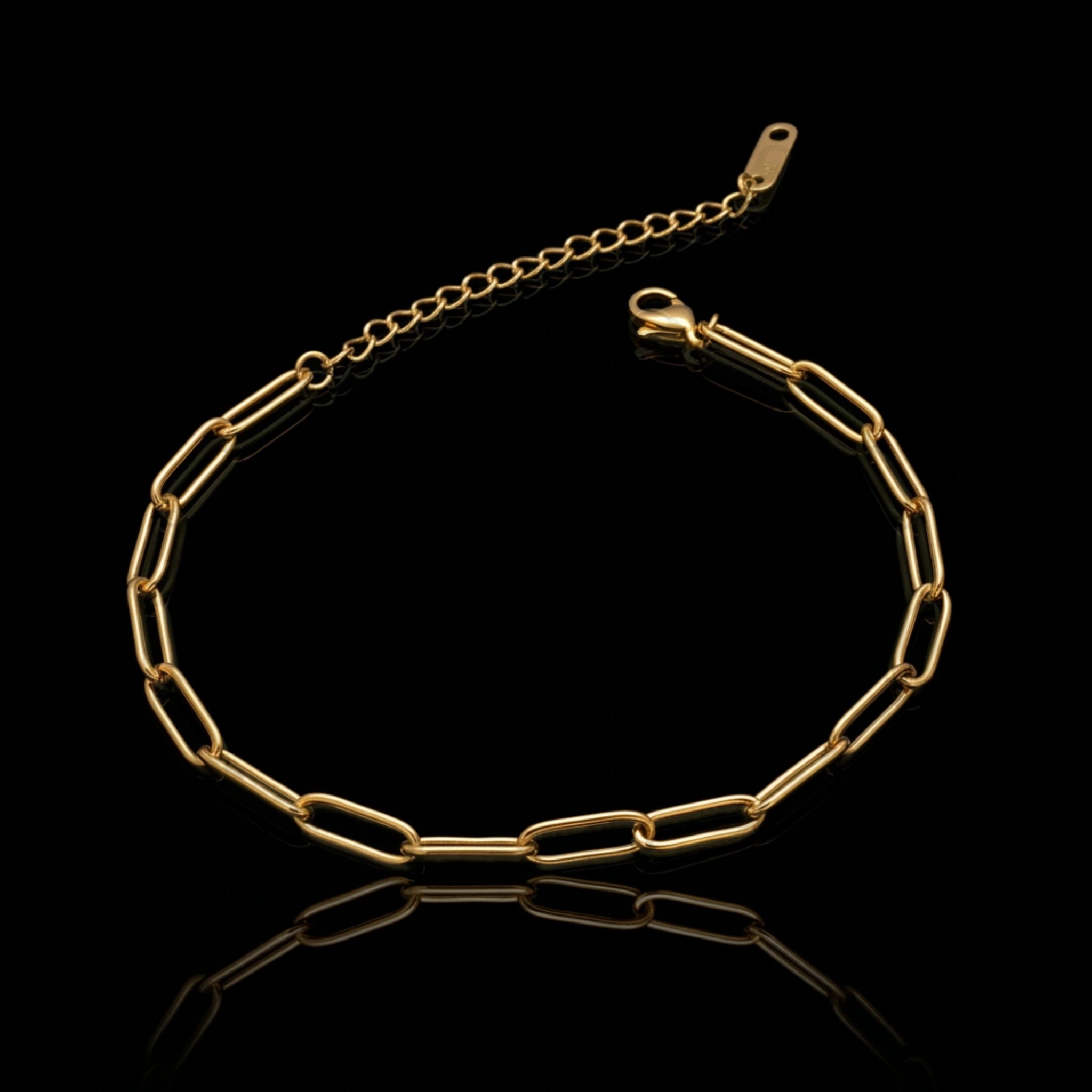 Paper Clip Bracelet in gold — part of The Aurum Set | Steelixe