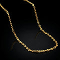 Gold Tone Chain Necklace for Men - detail