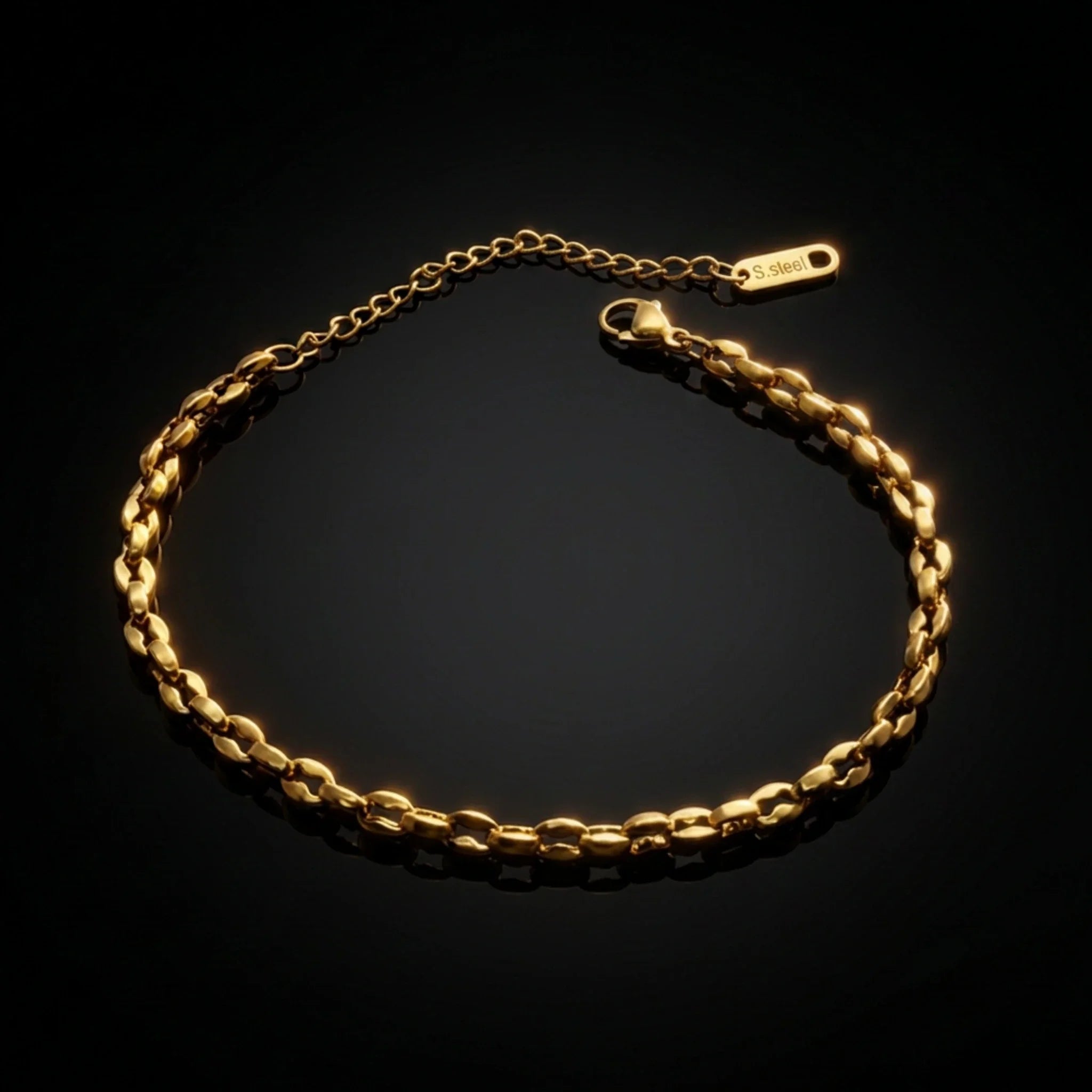 The Aurum Set — Gold Tone Bracelet and Paper Clip Bracelet duo | Steelixe