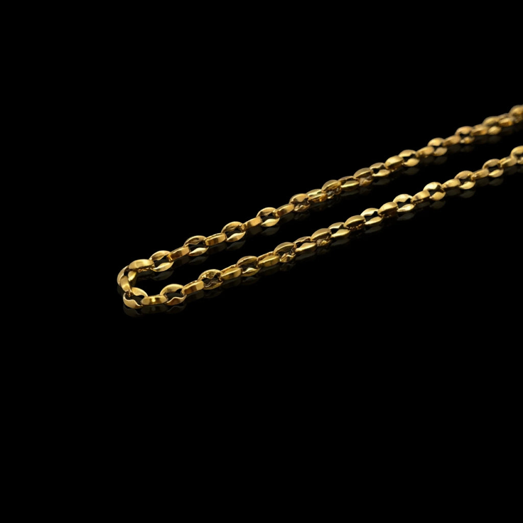 Gold Tone Chain Necklace for Men - 18k gold-plated steel