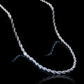 Rope Chain Necklace for Men - silver