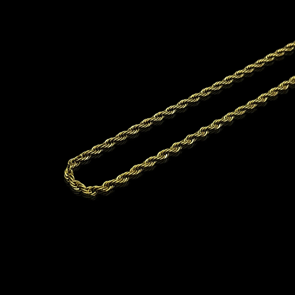 Rope Chain Necklace for Men - gold