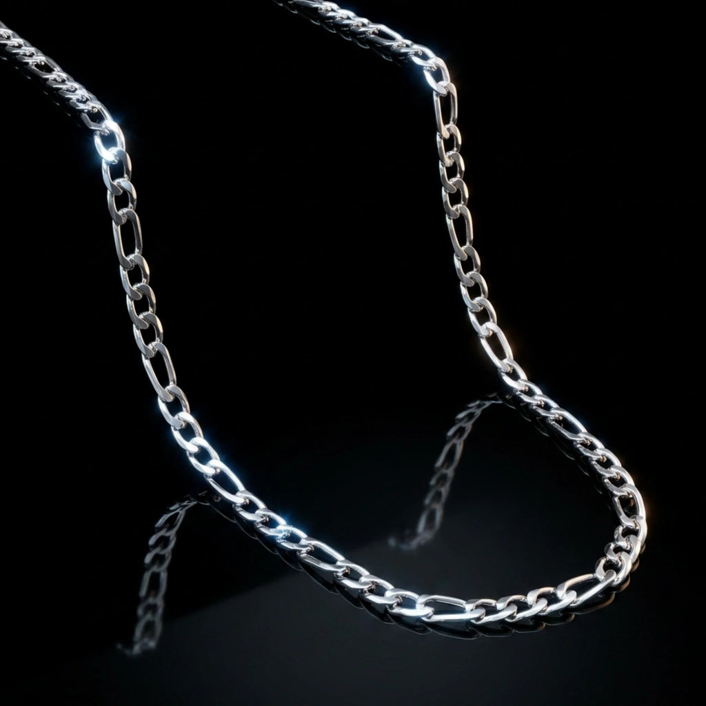 Figaro Chain Necklace for Men - silver