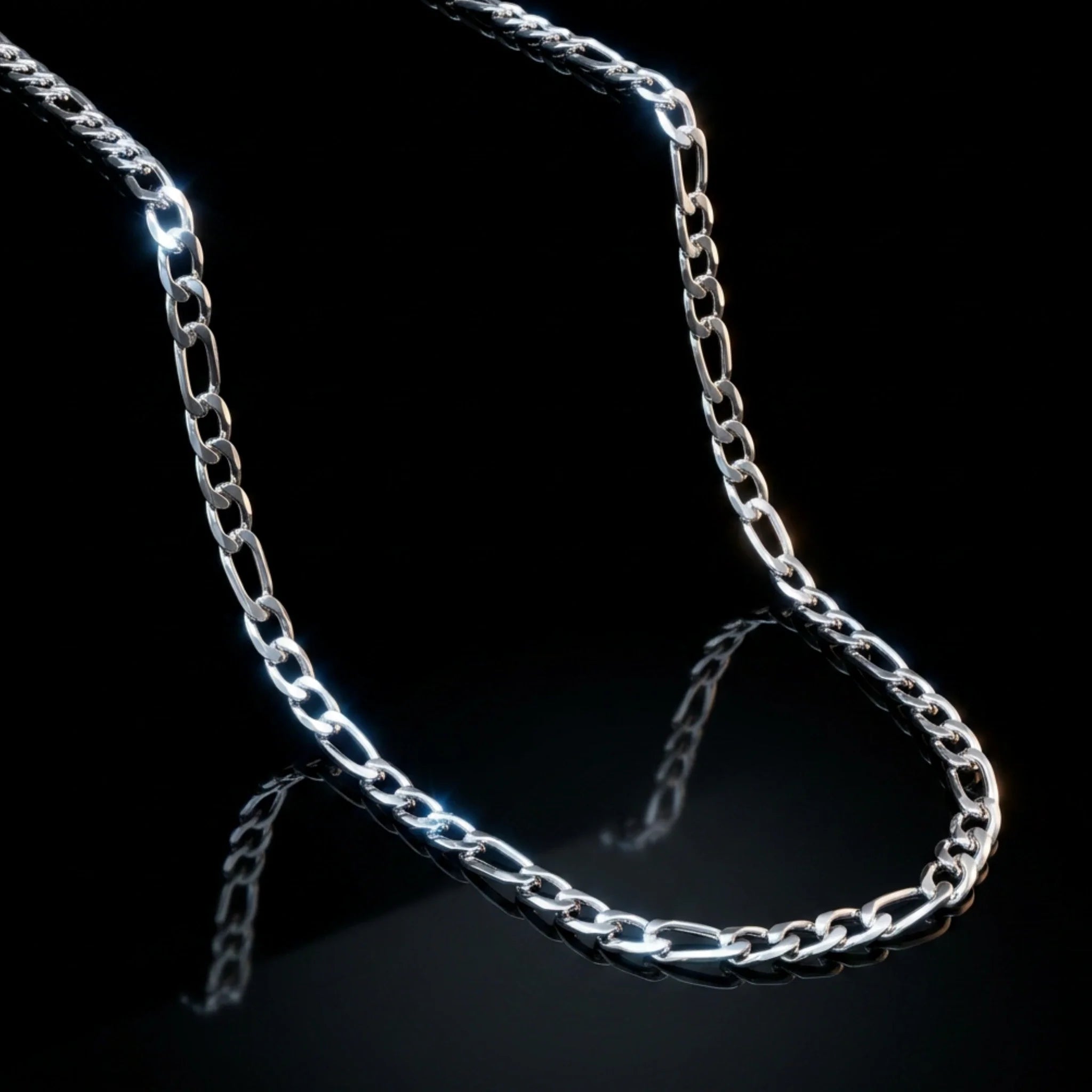 Figaro Chain Necklace for Men - silver