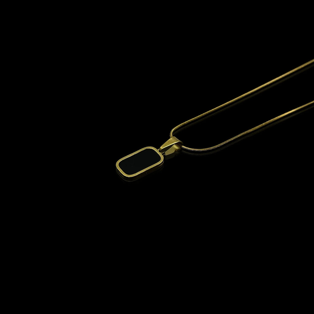 Onyx Elite Necklace for Men - gold pendant