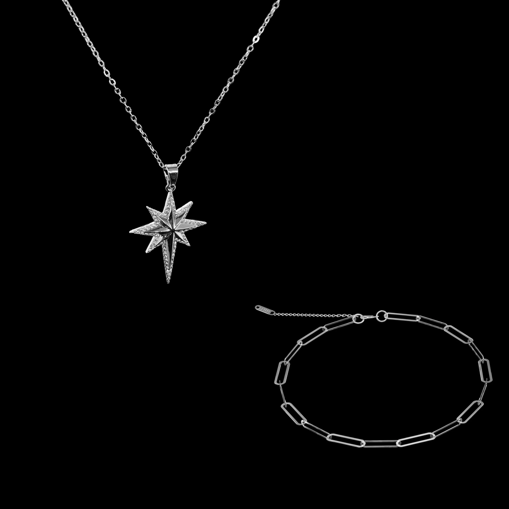 The Polaris Set — necklace and bracelet duo | Steelixe